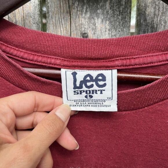 NUTMEG x LEE SPORTS VINTAGE 90s Washington Redskins Embroidered Logo Tee- Large - Picture 6 of 10